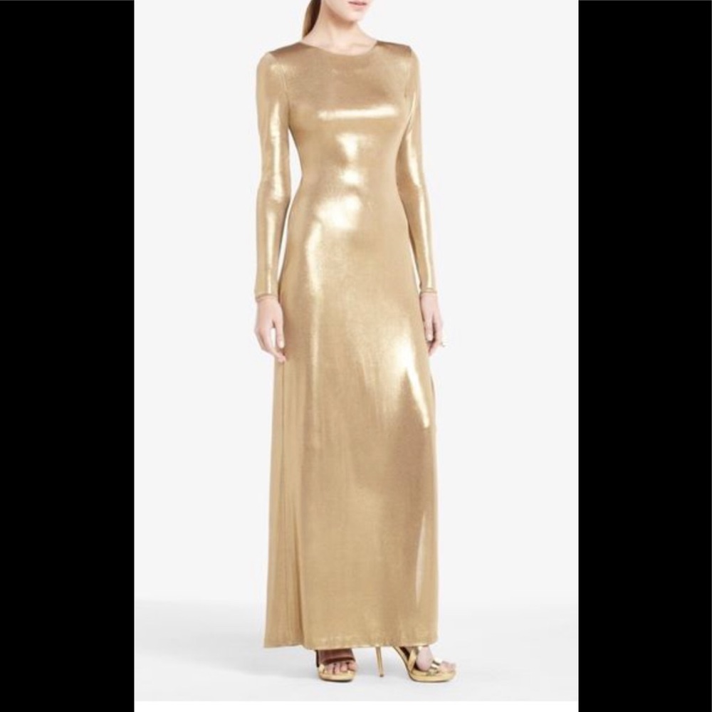 BCBG liquid gold dress